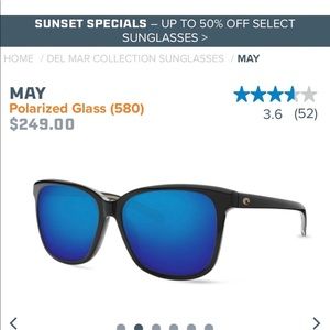 Costa May Sunglasses Glass Lenses